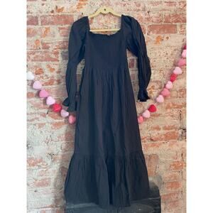 NWT 100% Organic Cotton Gauze Maternity Smocked Midi Dress